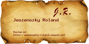 Jeszenszky Roland névjegykártya