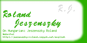 roland jeszenszky business card